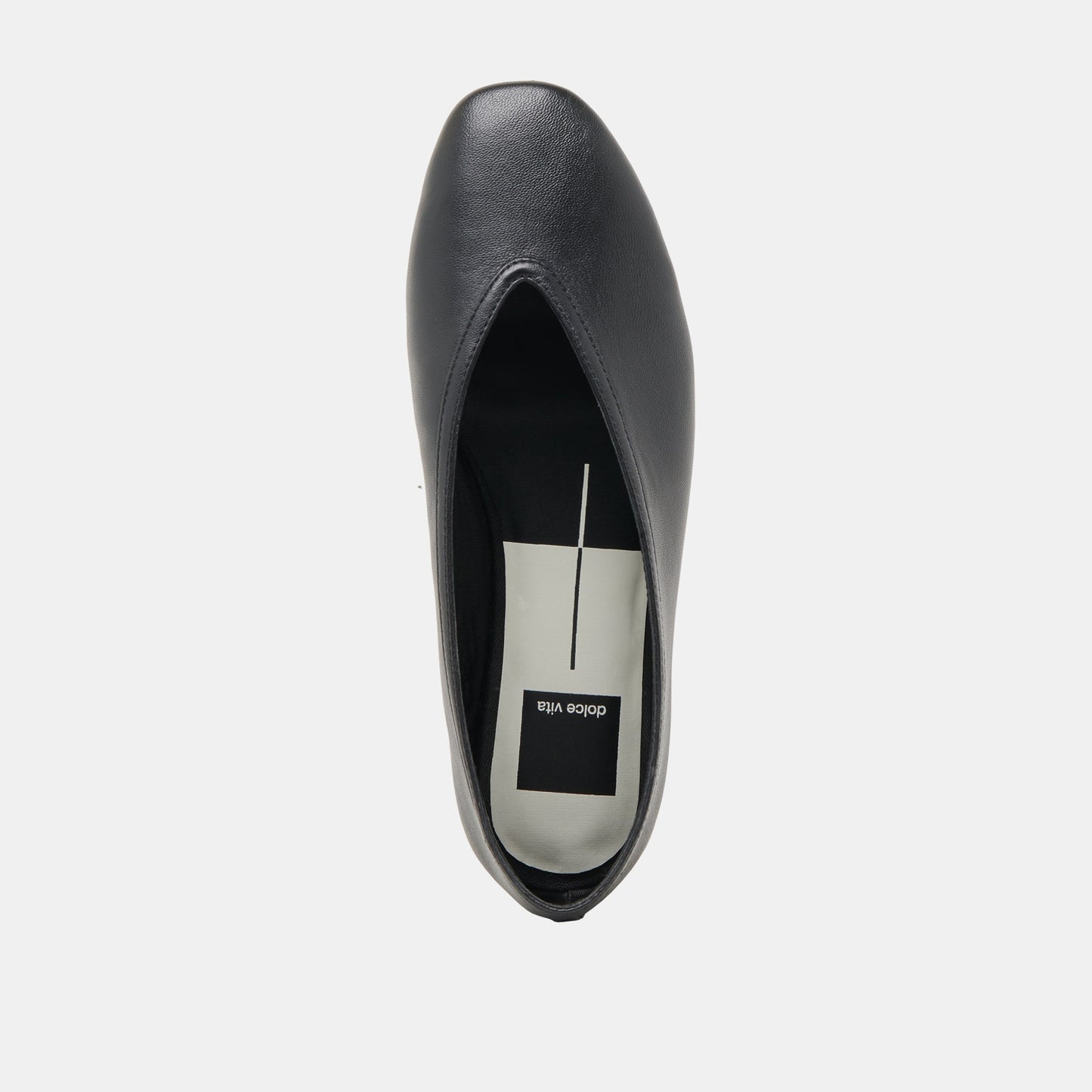Dolce Vita Braidy Black Leather Ballet Flats