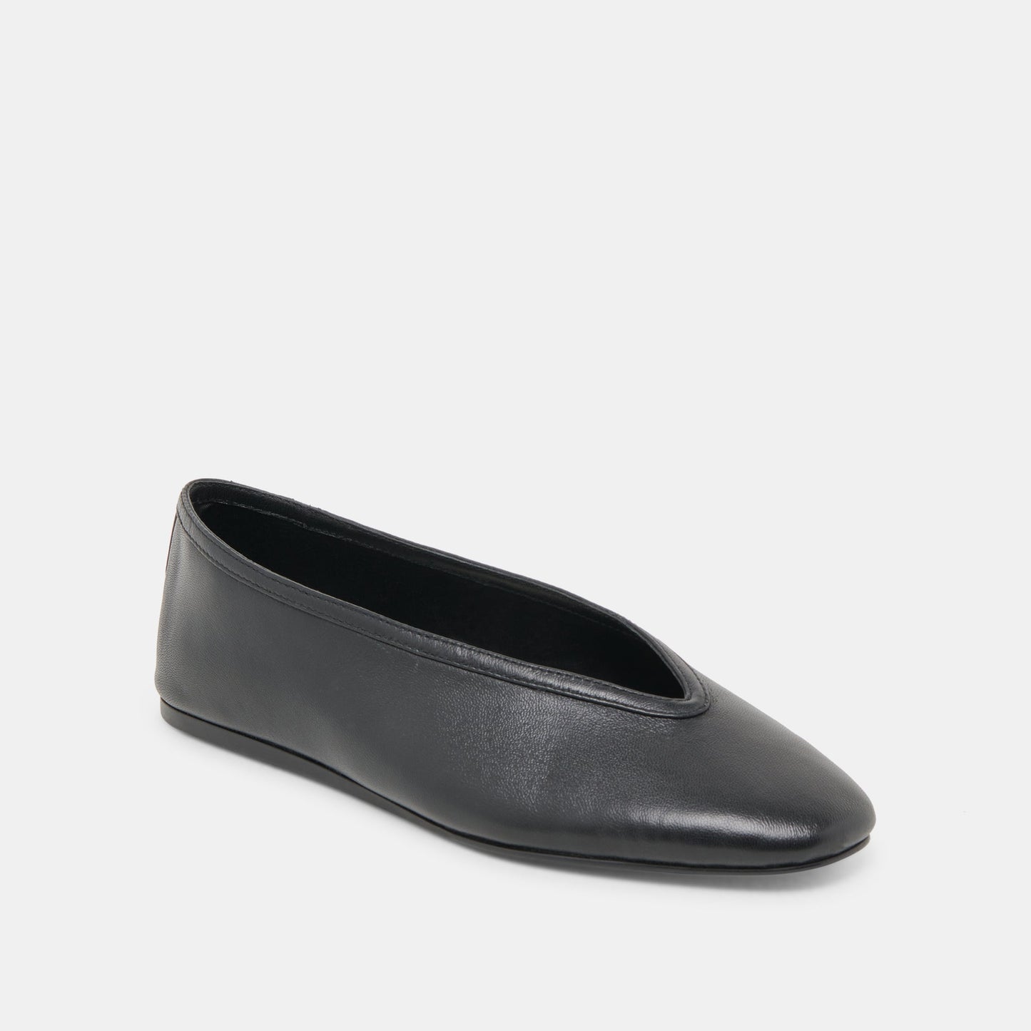 Dolce Vita Braidy Black Leather Ballet Flats