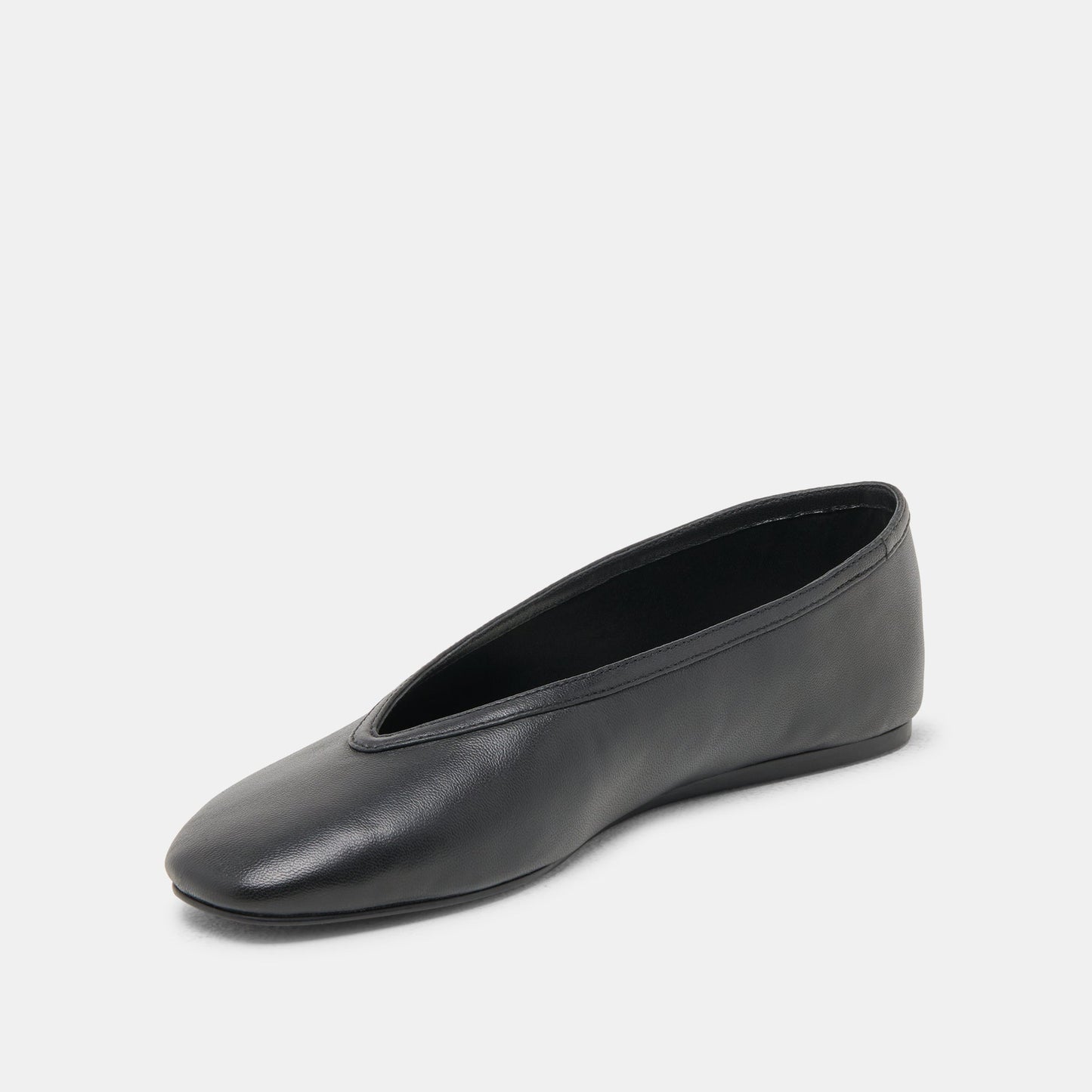 Dolce Vita Braidy Black Leather Ballet Flats