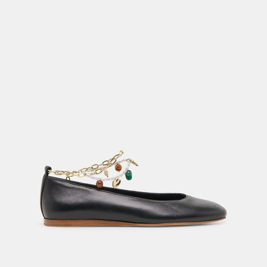 Dolce Vita Baiden Black Leather Ballet Flats