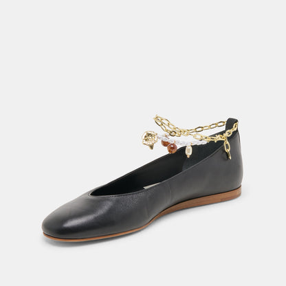 Dolce Vita Baiden Black Leather Ballet Flats
