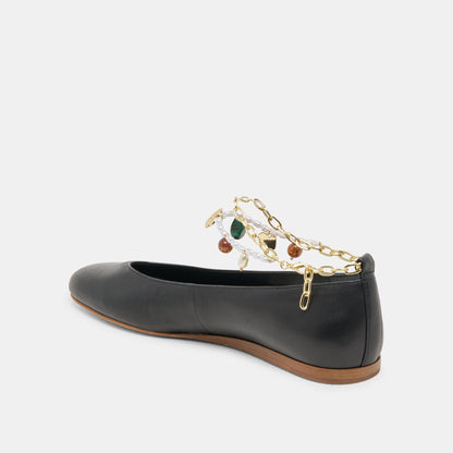Dolce Vita Baiden Black Leather Ballet Flats