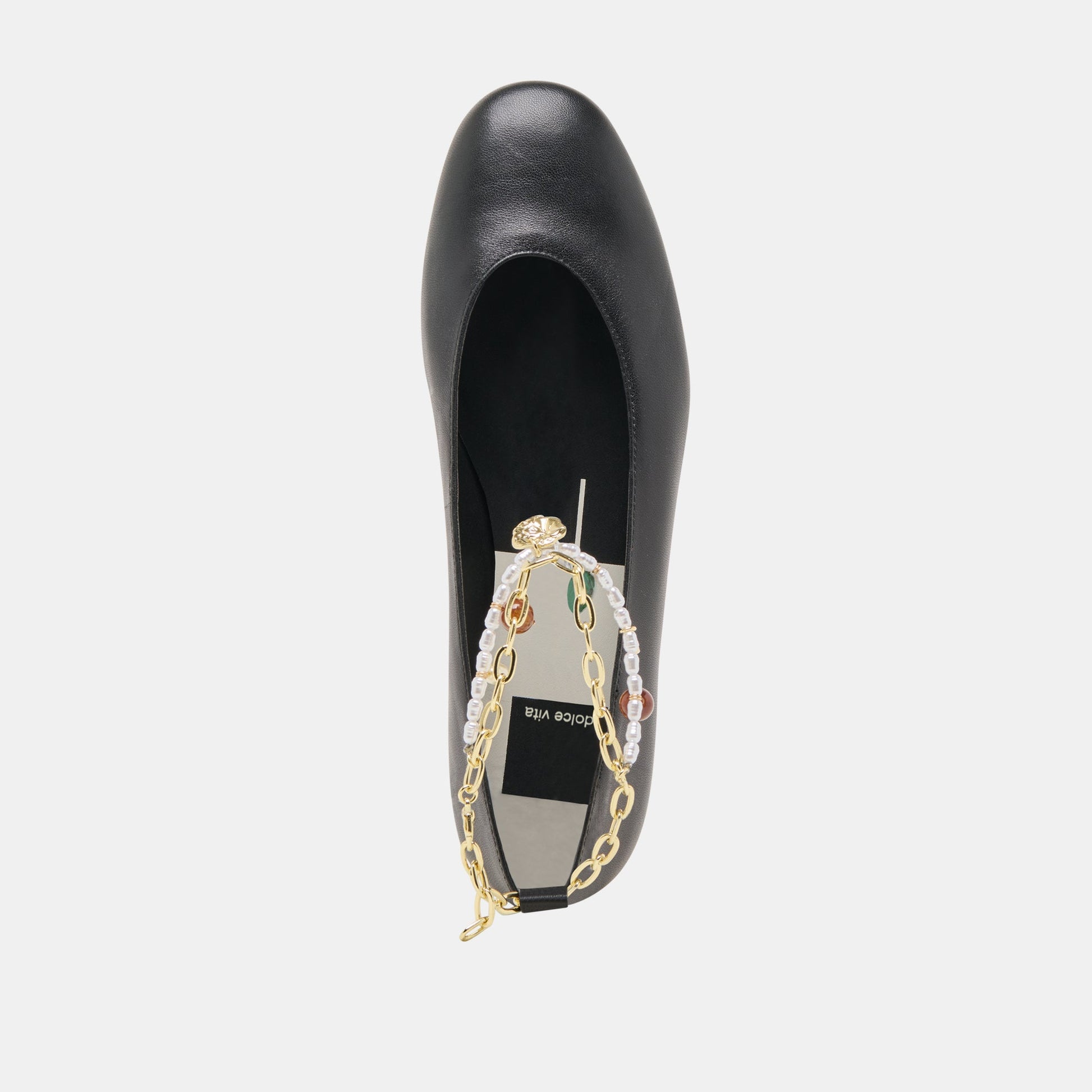 Dolce Vita Baiden Black Leather Ballet Flats