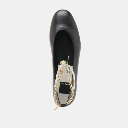 Dolce Vita Baiden Black Leather Ballet Flats