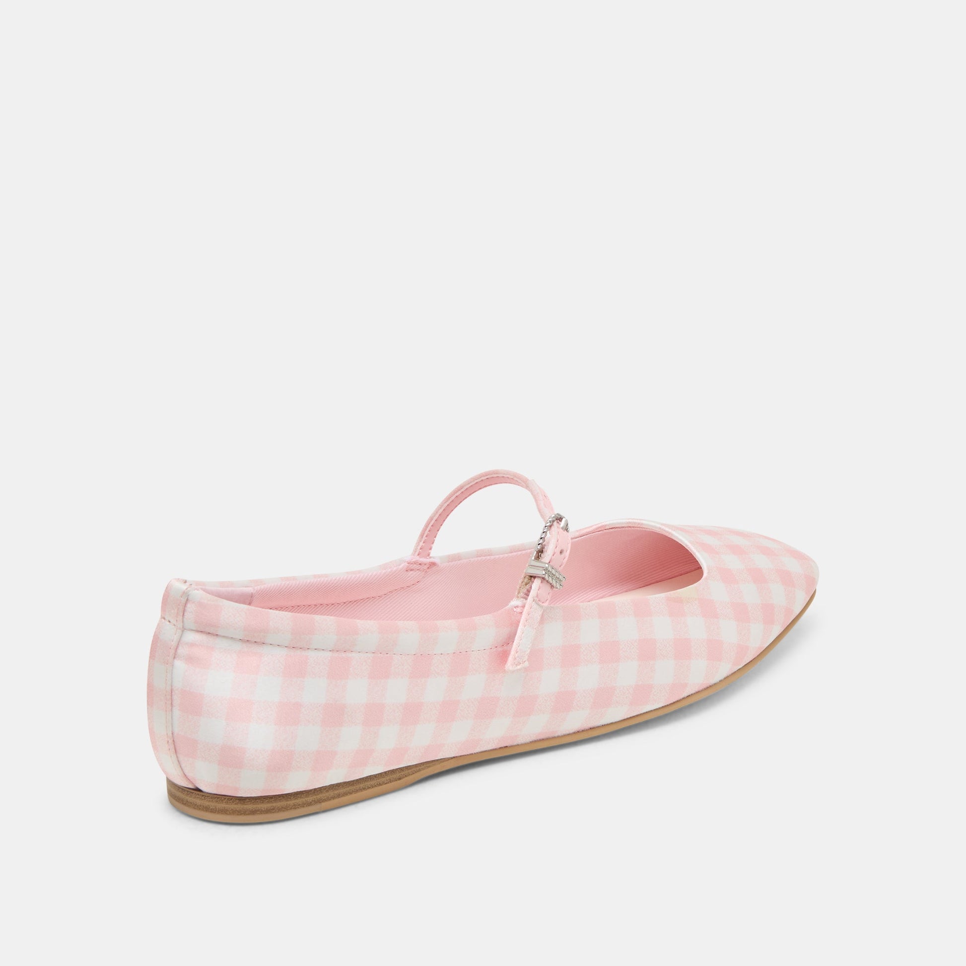Dolce Vita Reyes X Byrdie Golf Pink Plaid Gingham Wide Ballet Flats