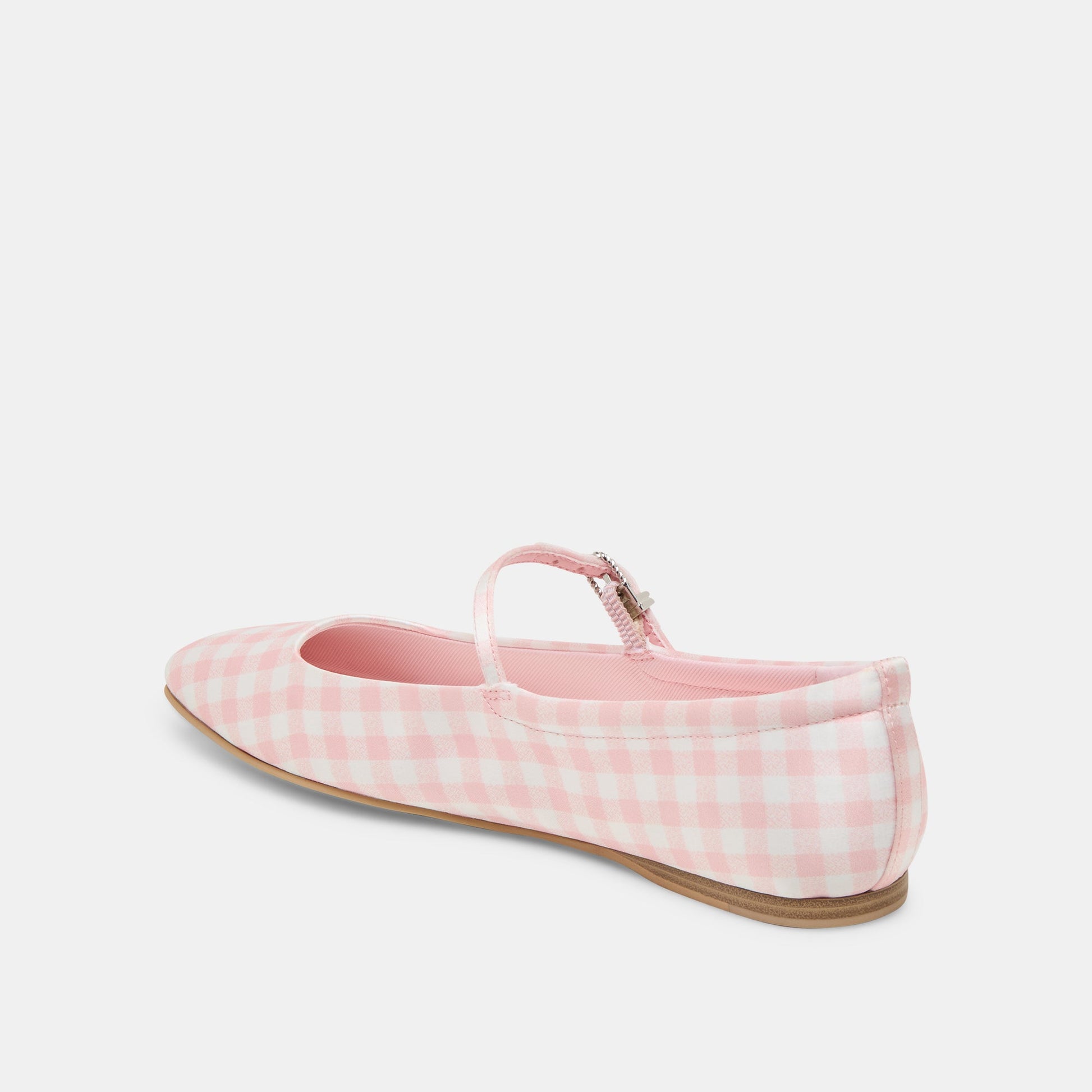 Dolce Vita Reyes X Byrdie Golf Pink Plaid Gingham Wide Ballet Flats