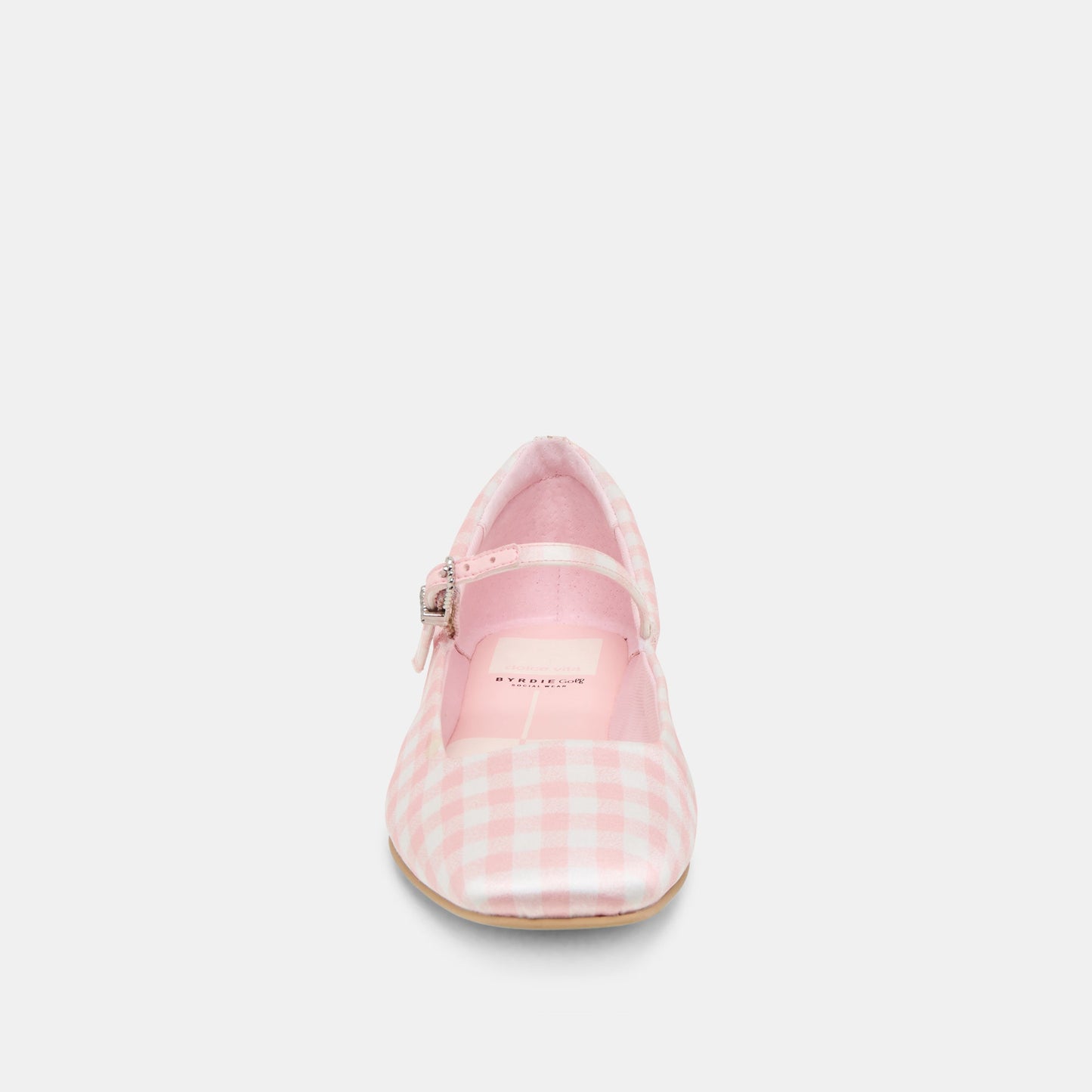 Dolce Vita Reyes X Byrdie Golf Pink Plaid Gingham Wide Ballet Flats