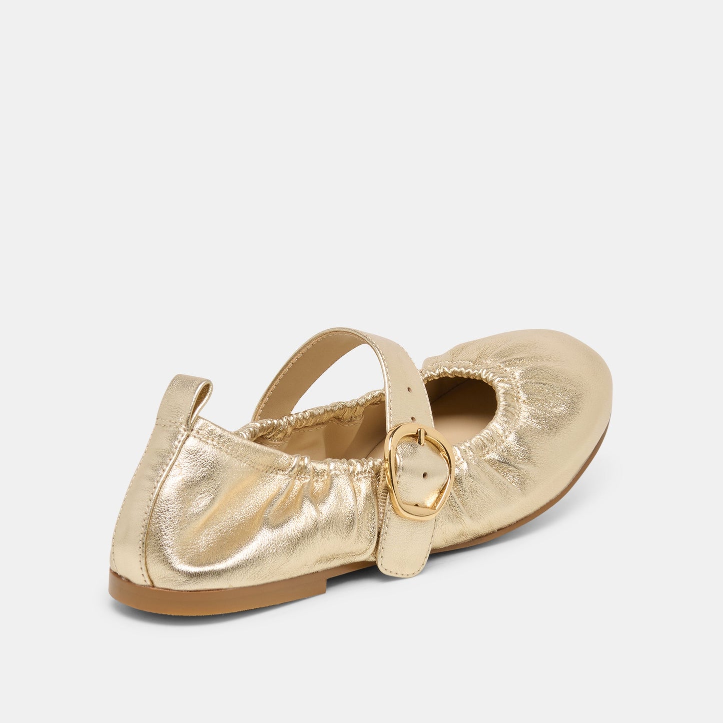 Dolce Vita Caely Platinum Leather Ballet Flats