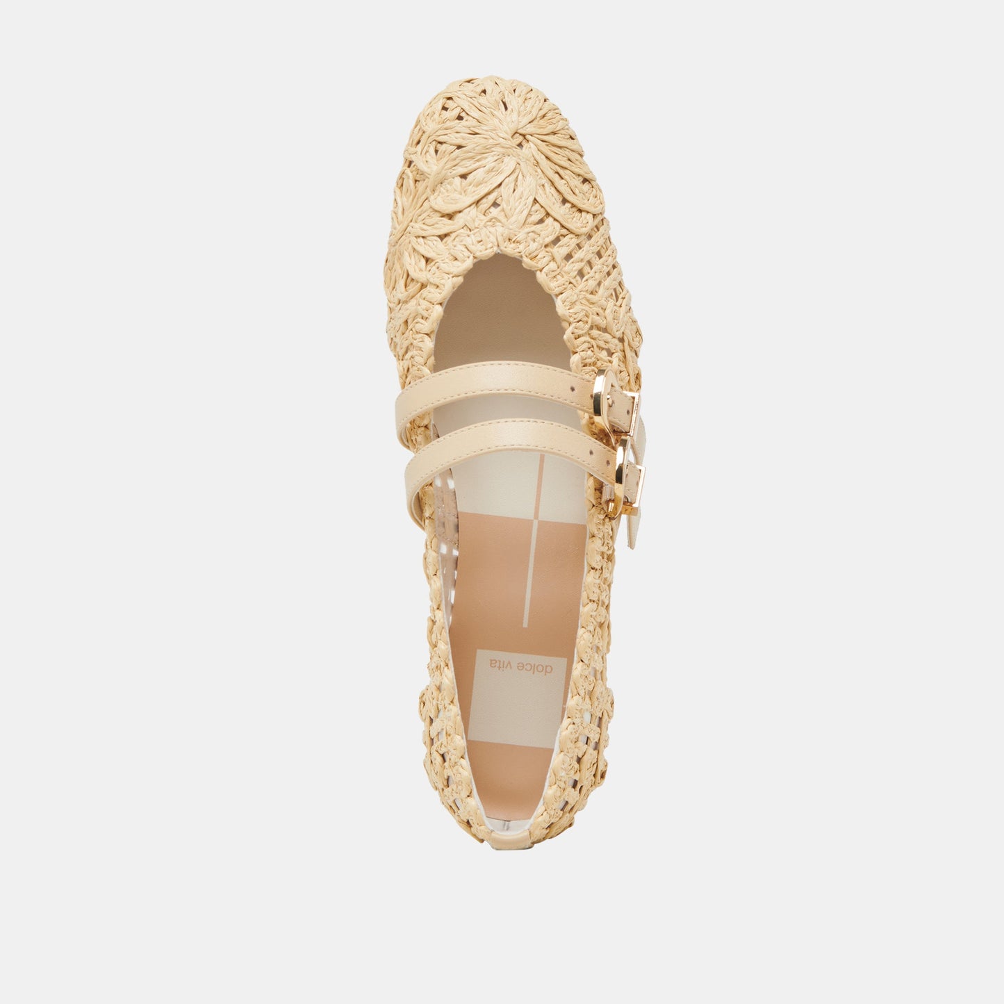 Dolce Vita BAYLEE SUNFLOWER BALLET FLATS LT NATURAL MACRAME