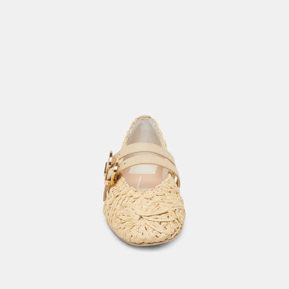 Dolce Vita BAYLEE SUNFLOWER BALLET FLATS LT NATURAL MACRAME