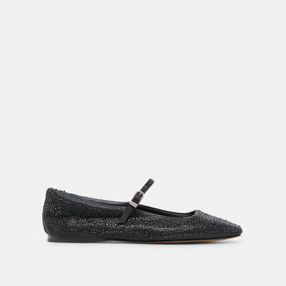 Dolce Vita REYES CRYSTAL BALLET FLATS BLACK METALLIC CRYSTAL