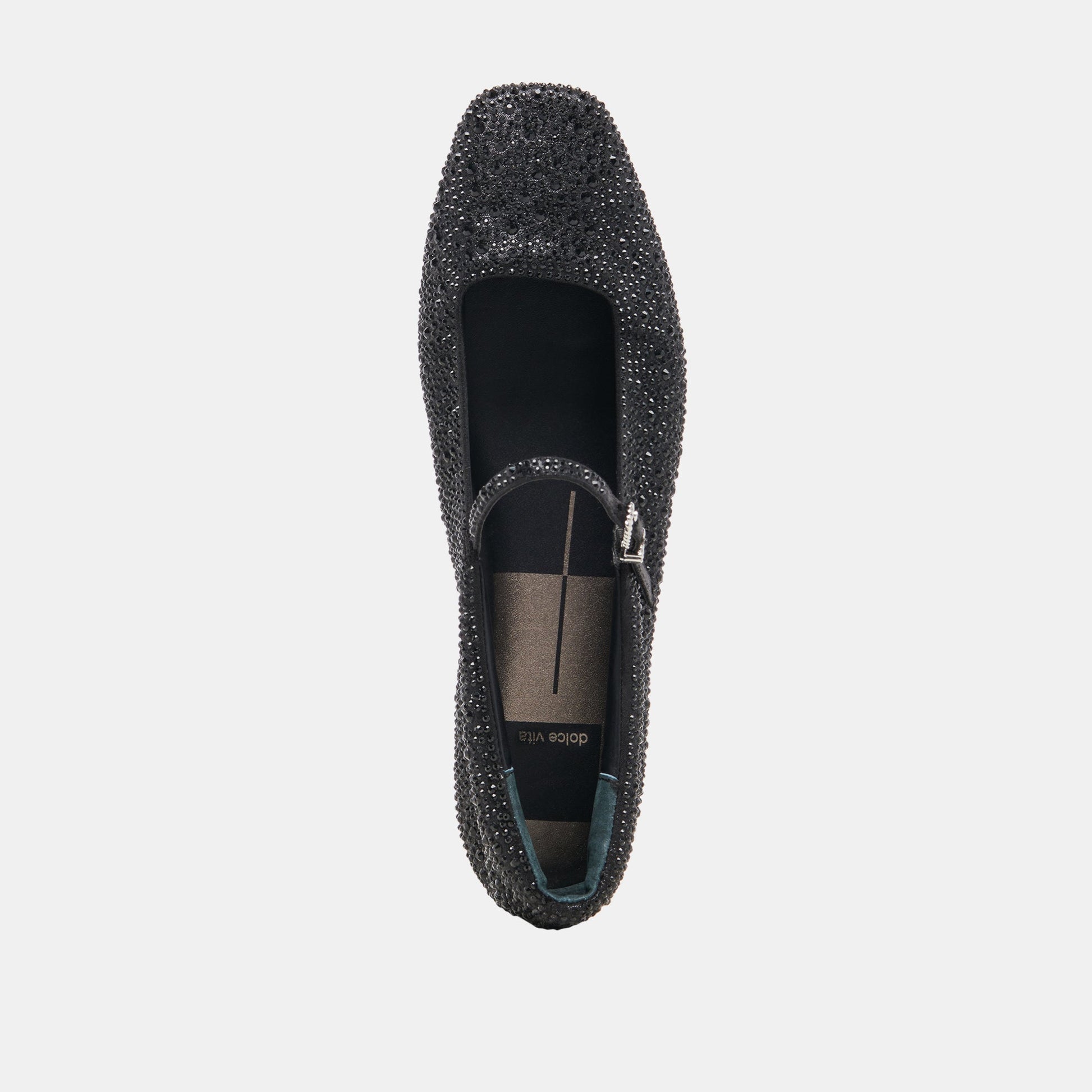 Dolce Vita REYES CRYSTAL BALLET FLATS BLACK METALLIC CRYSTAL