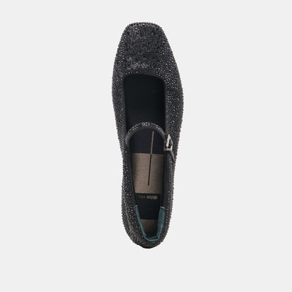 Dolce Vita REYES CRYSTAL BALLET FLATS BLACK METALLIC CRYSTAL