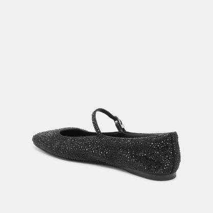 Dolce Vita REYES CRYSTAL BALLET FLATS BLACK METALLIC CRYSTAL