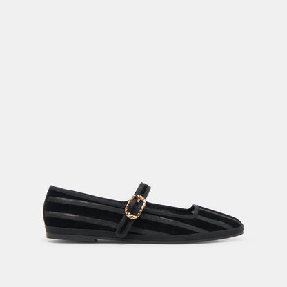 Dolce Vita TAMEKA BALLET FLATS BLACK STRIPE MESH