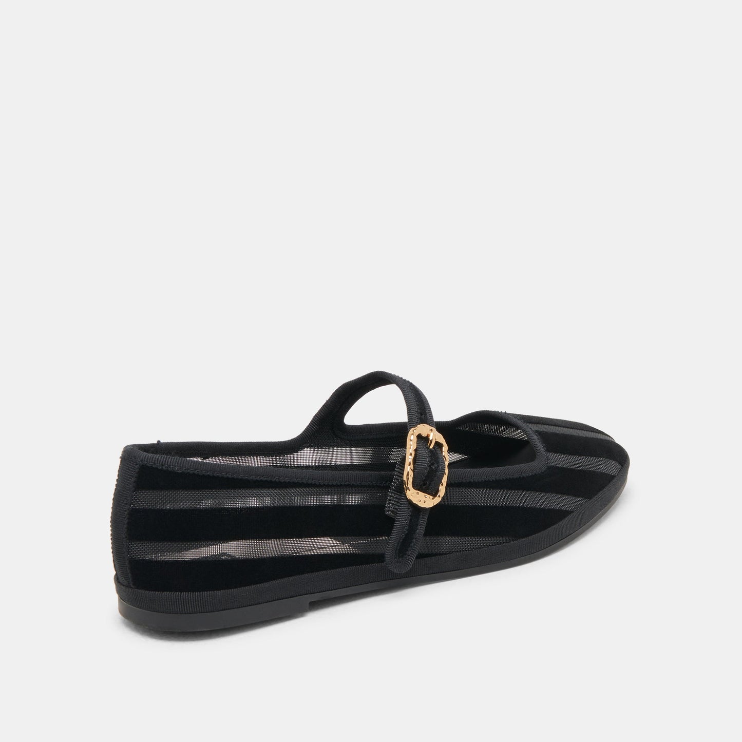 Dolce Vita TAMEKA BALLET FLATS BLACK STRIPE MESH