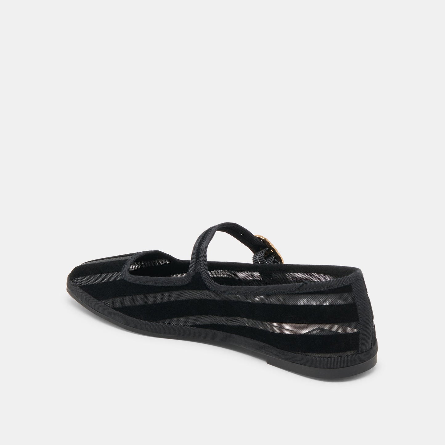 Dolce Vita TAMEKA BALLET FLATS BLACK STRIPE MESH