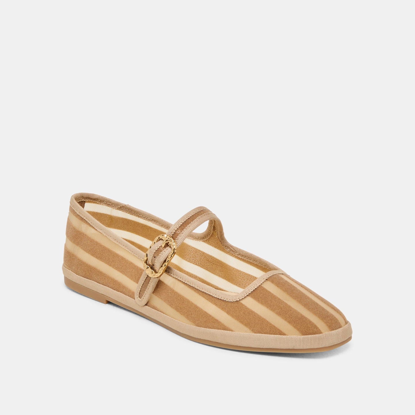 Dolce Vita TAMEKA BALLET FLATS TAN STRIPE MESH