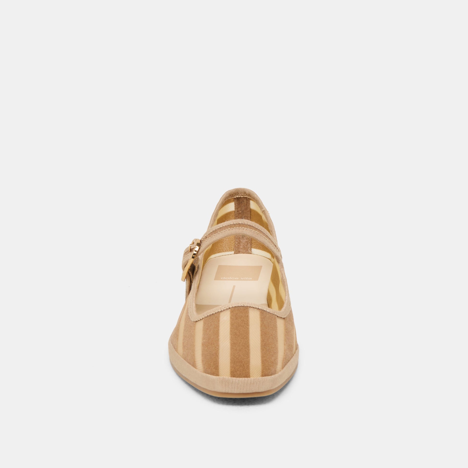 Dolce Vita TAMEKA BALLET FLATS TAN STRIPE MESH