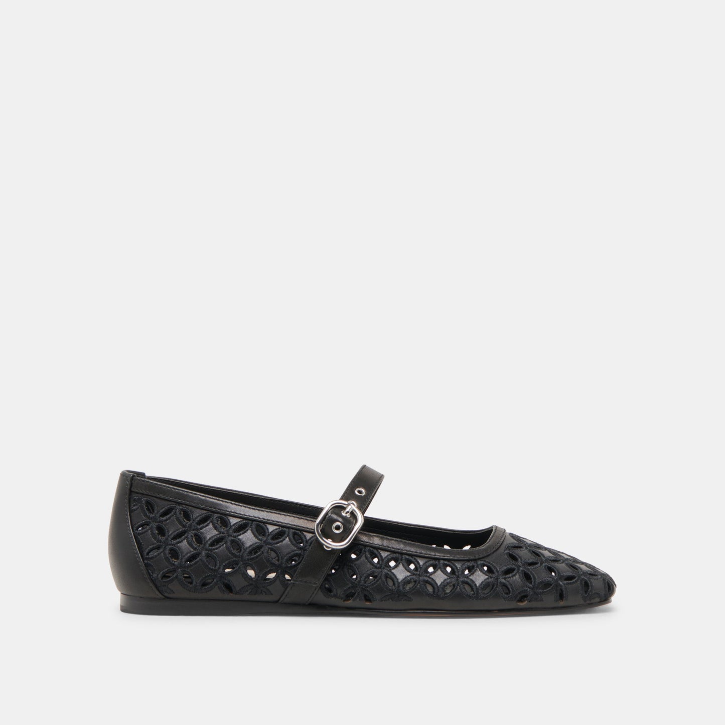 Dolce Vita RODNI EYELET PERF BALLET FLATS BLACK LEATHER