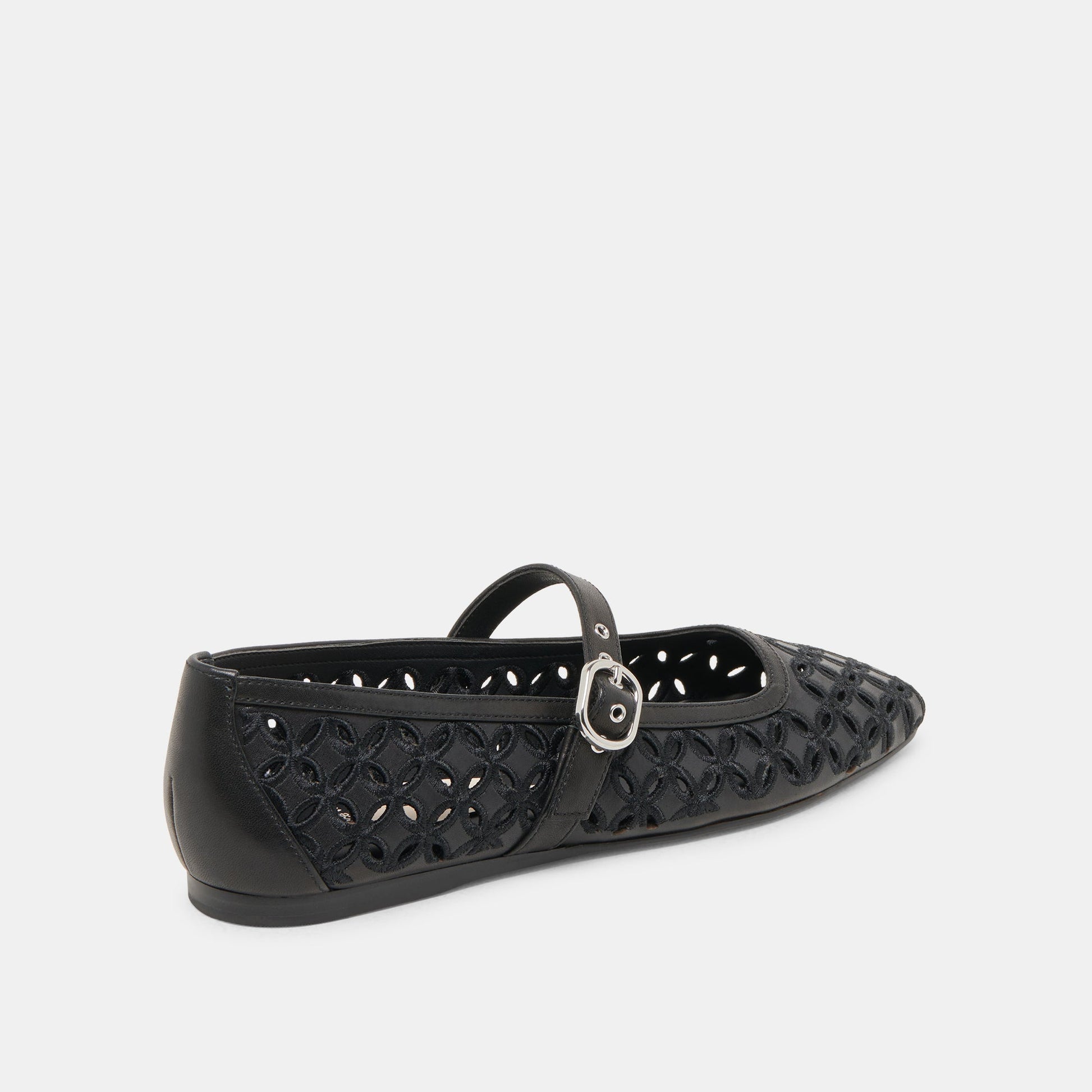 Dolce Vita RODNI EYELET PERF BALLET FLATS BLACK LEATHER