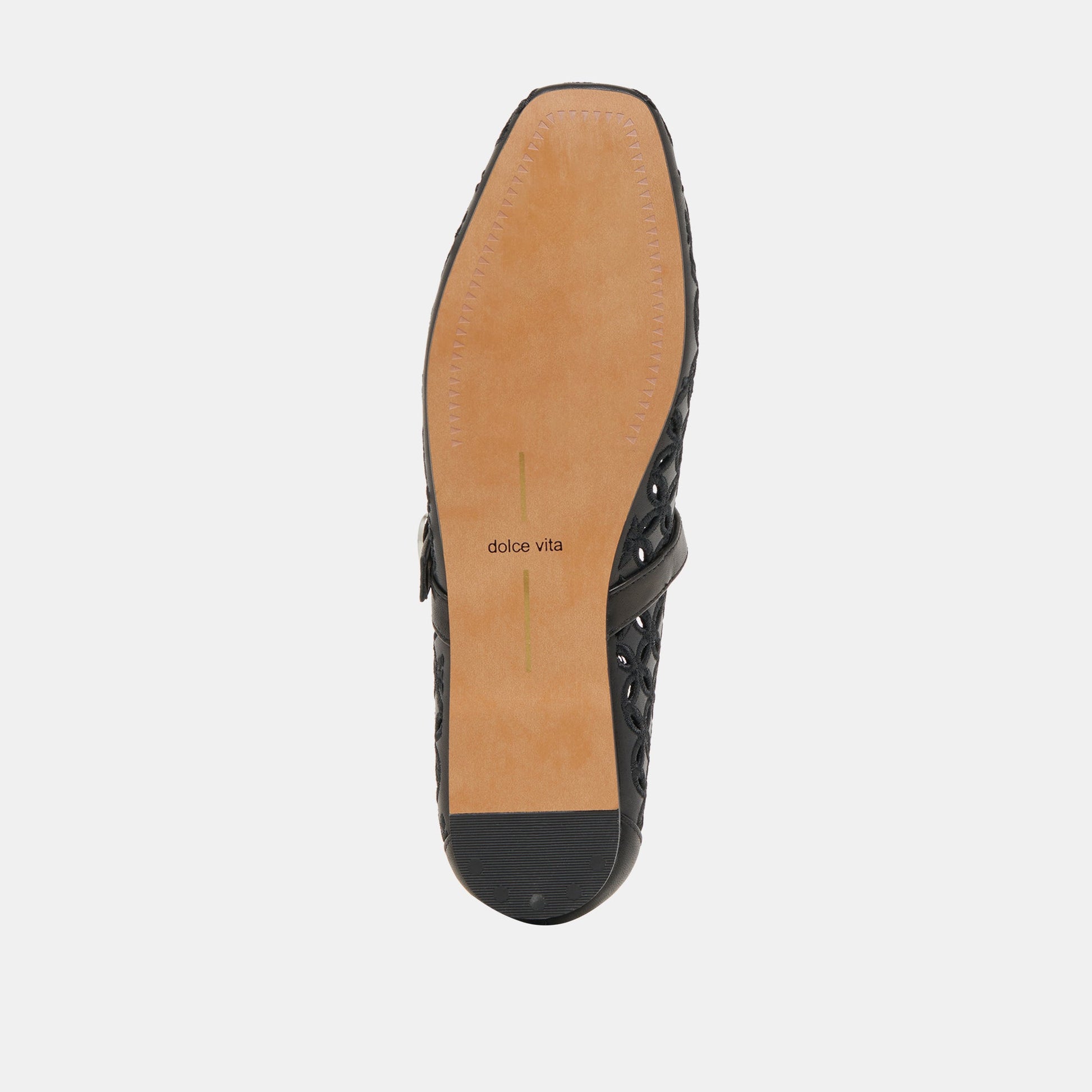 Dolce Vita RODNI EYELET PERF BALLET FLATS BLACK LEATHER