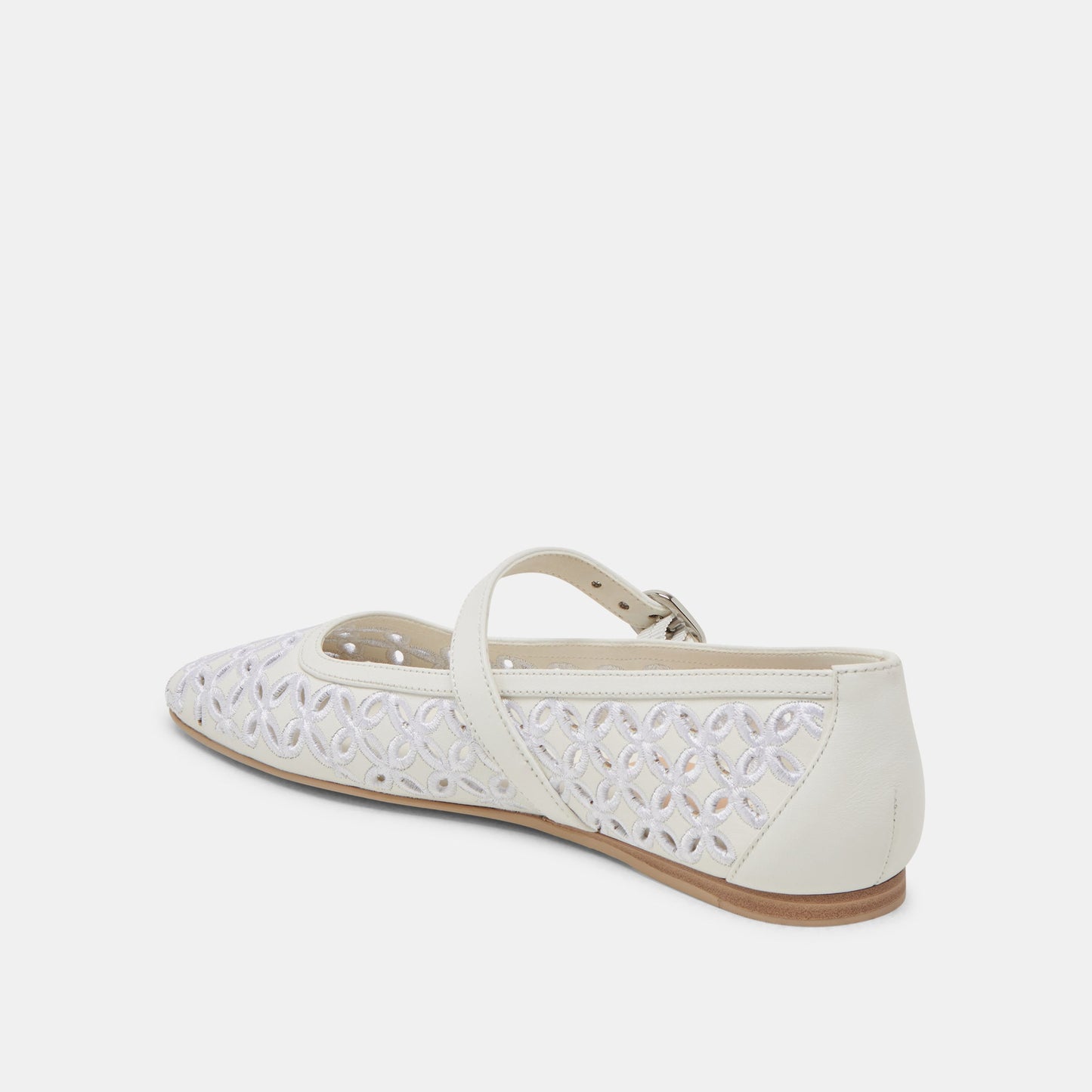 Dolce Vita RODNI EYELET PERF BALLET FLATS TRUE WHITE LEATHER