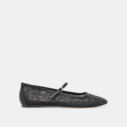 Dolce Vita REYES CRYSTAL BALLET FLATS BLACK MESH