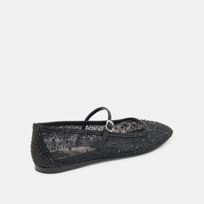 Dolce Vita REYES CRYSTAL BALLET FLATS BLACK MESH