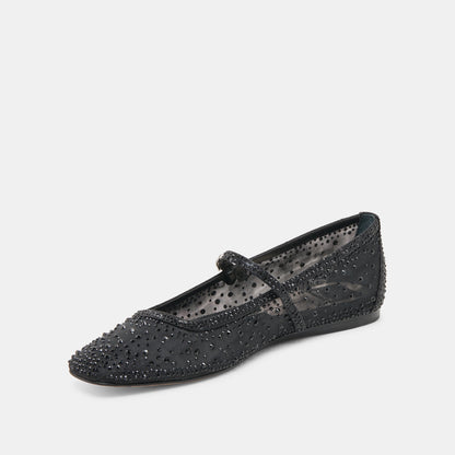 Dolce Vita REYES CRYSTAL BALLET FLATS BLACK MESH