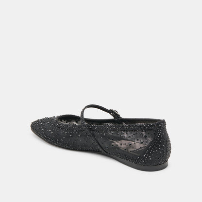 Dolce Vita REYES CRYSTAL BALLET FLATS BLACK MESH