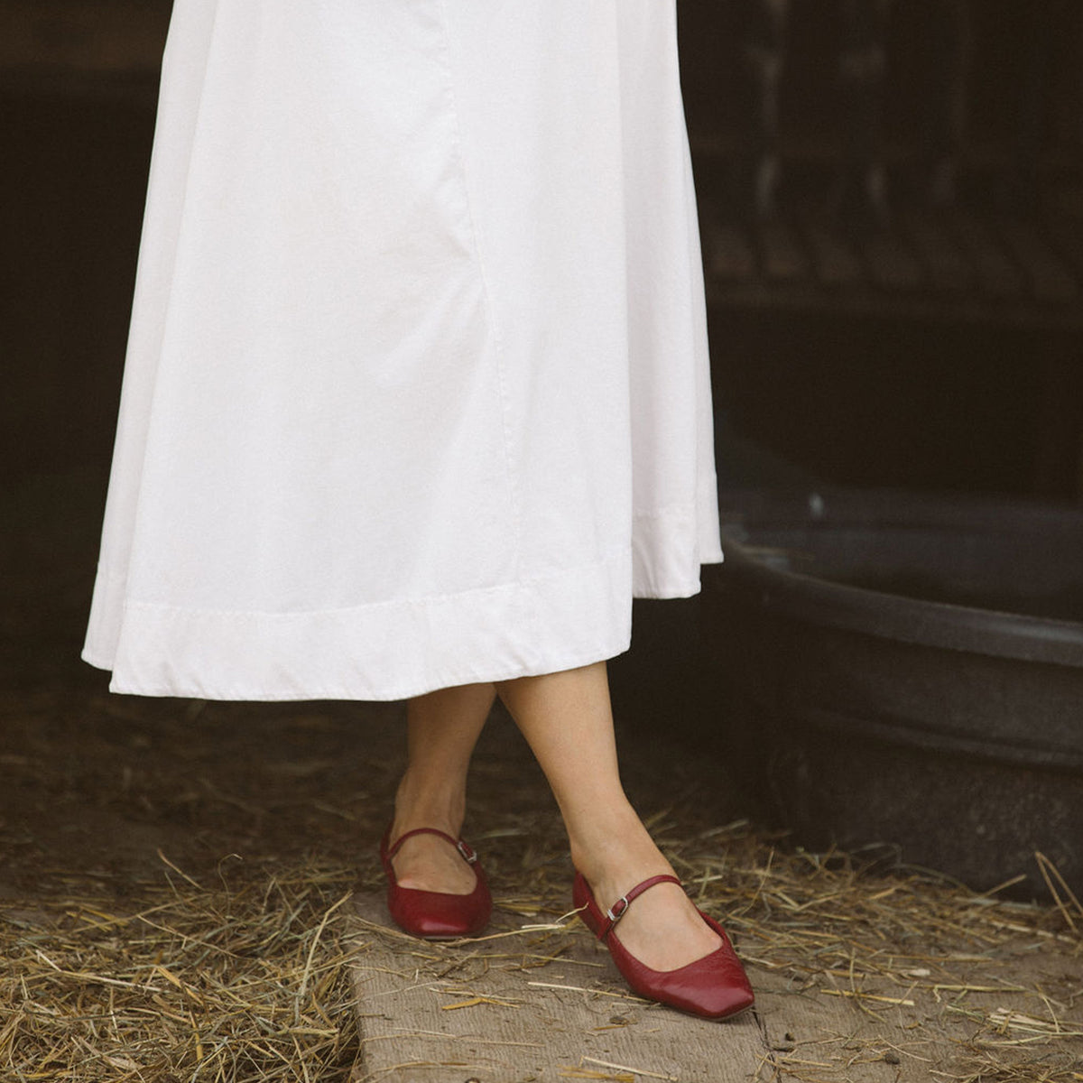 Dolce Vita Reyes Ballet Flats Red Crinkle Patent