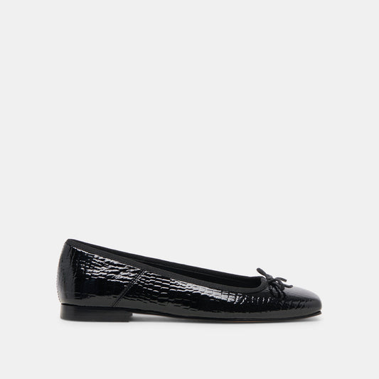 Dolce Vita Anisa Ballet Flats NOIR EMBOSSED LEATHER