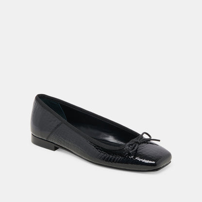Dolce Vita Anisa Ballet Flats NOIR EMBOSSED LEATHER