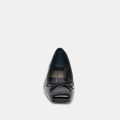 Dolce Vita Anisa Ballet Flats NOIR EMBOSSED LEATHER