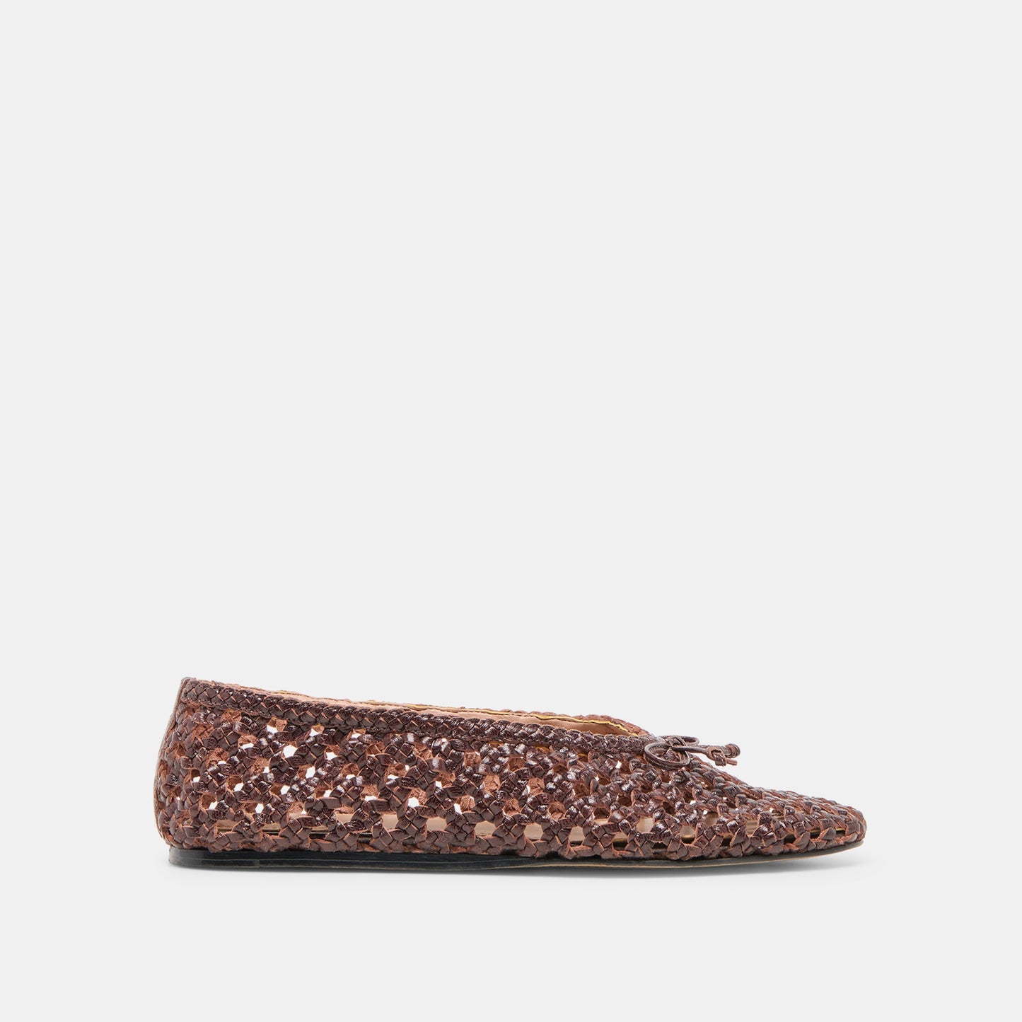 Dolce Vita Edda Brown Woven Leather Ballet Flats