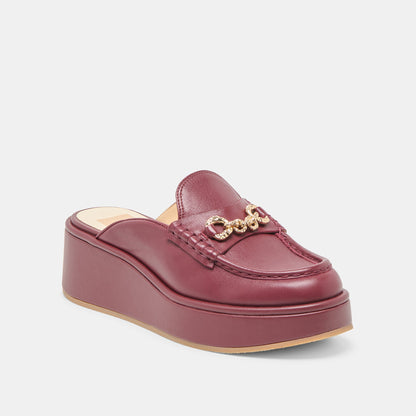 Dolce Vita Dorrel Maroon Leather Loafers