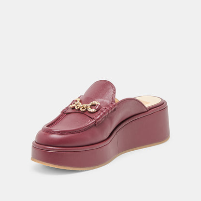 Dolce Vita Dorrel Maroon Leather Loafers