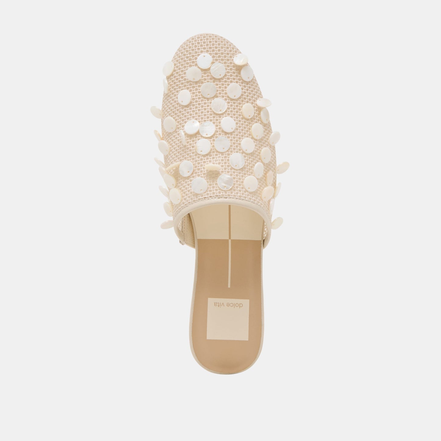 Dolce Vita Rova Bead Ivory Disc Mesh Flats