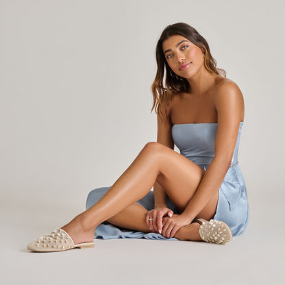 Dolce Vita Rova Bead Ivory Disc Mesh Flats