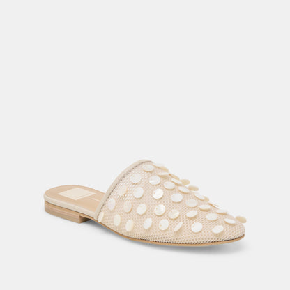 Dolce Vita Rova Bead Ivory Disc Mesh Flats