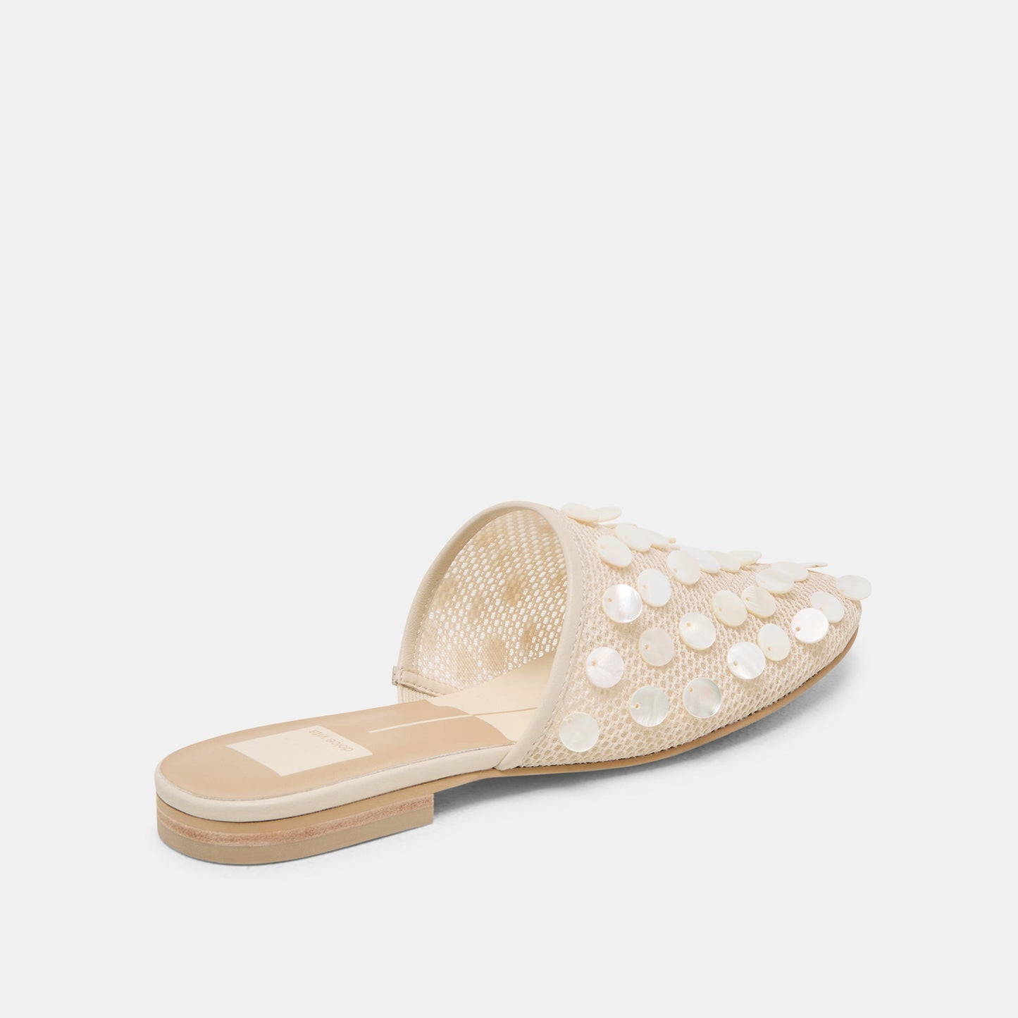 Dolce Vita Rova Bead Ivory Disc Mesh Flats