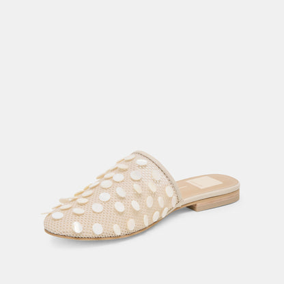 Dolce Vita Rova Bead Ivory Disc Mesh Flats