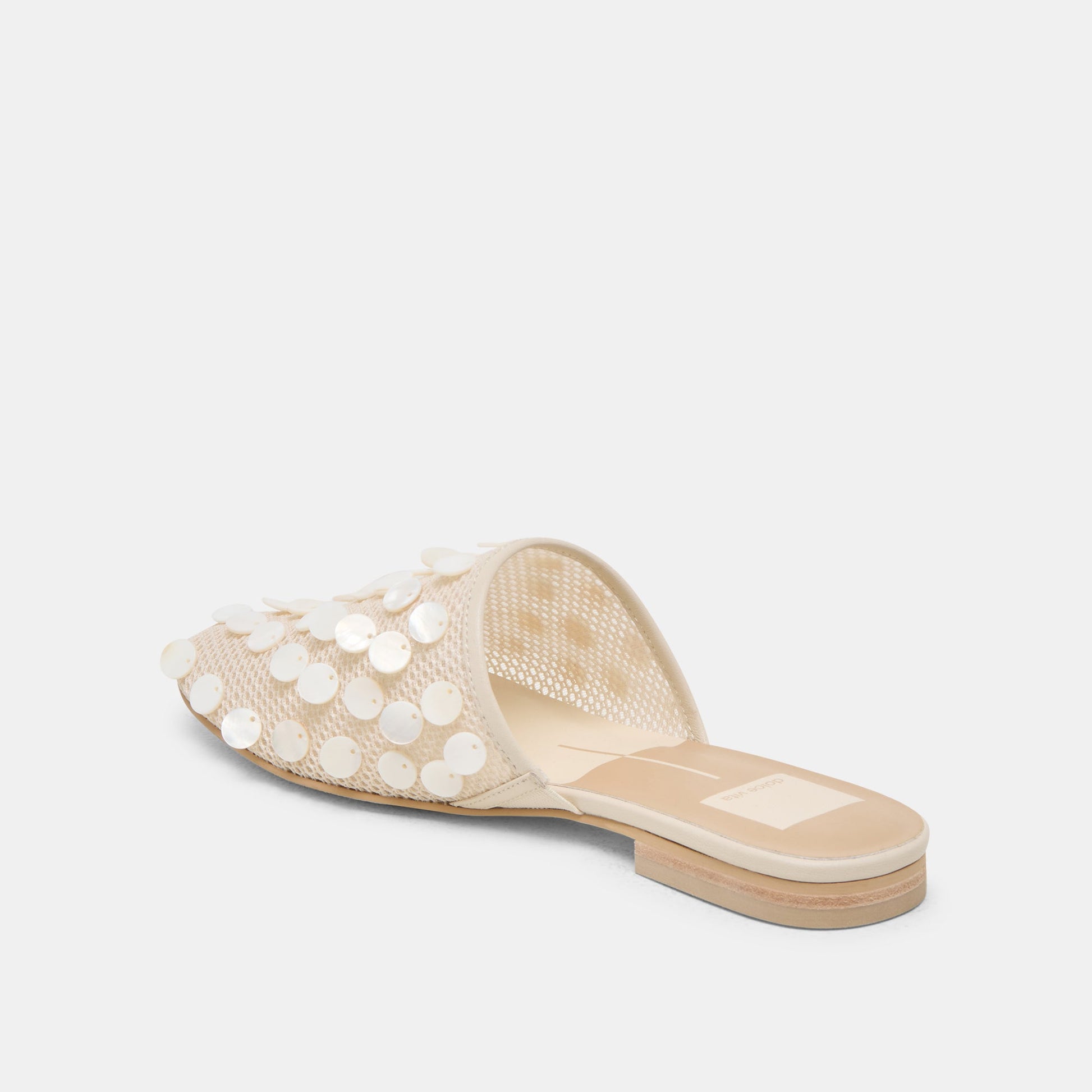 Dolce Vita Rova Bead Ivory Disc Mesh Flats