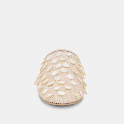 Dolce Vita Rova Bead Ivory Disc Mesh Flats