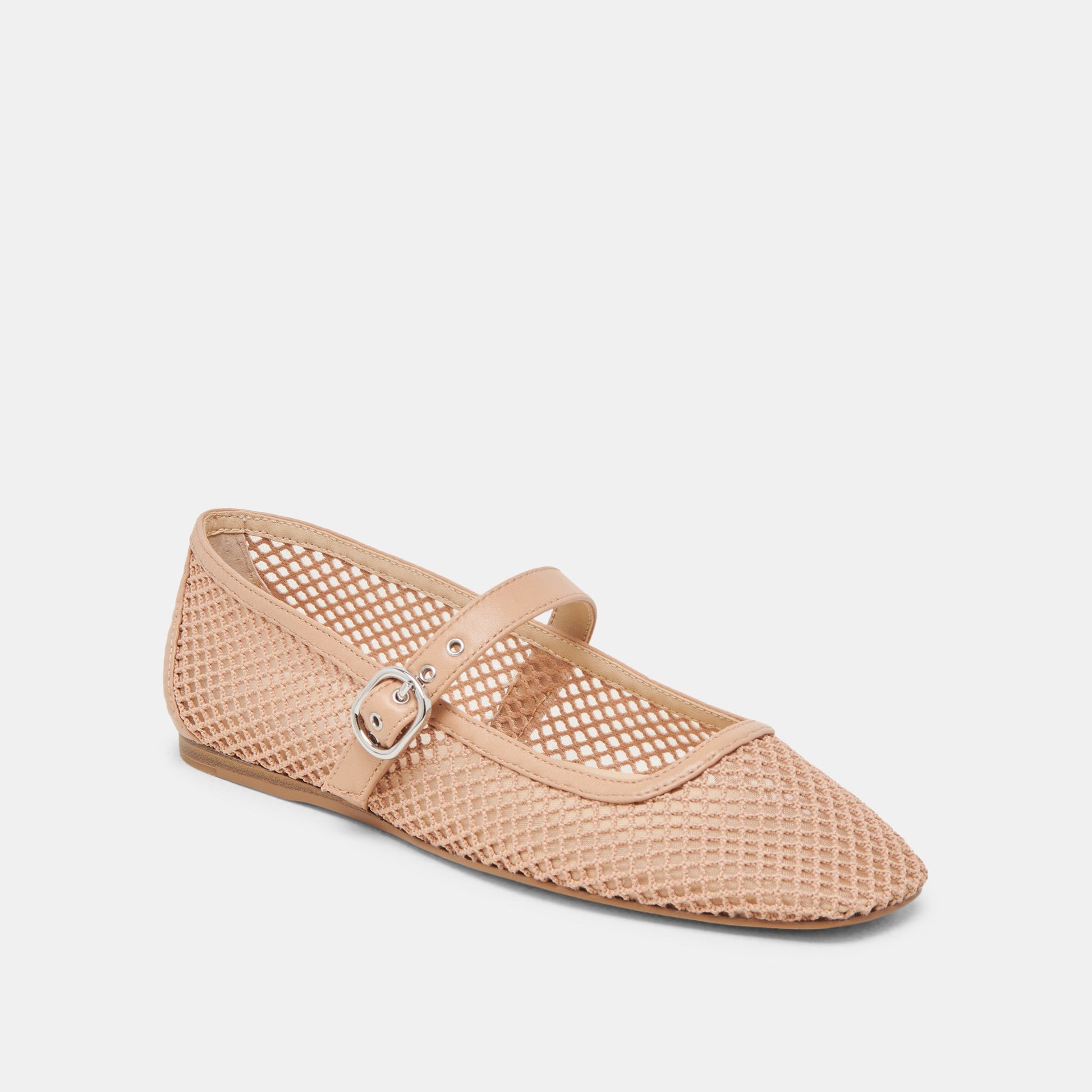 Dolce Vita RODNI MESH BALLET FLATS LIGHT TAN WOVEN MESH