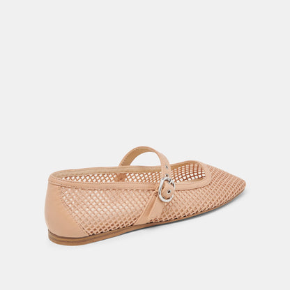 Dolce Vita RODNI MESH BALLET FLATS LIGHT TAN WOVEN MESH