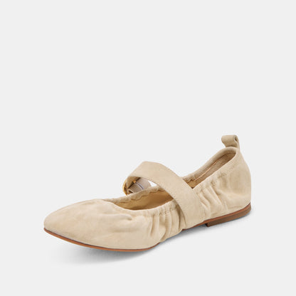 Dolce Vita Caely Sesame Suede Ballet Flats