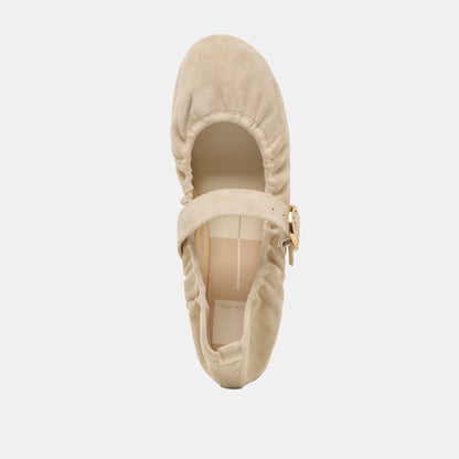 Dolce Vita Caely Sesame Suede Ballet Flats