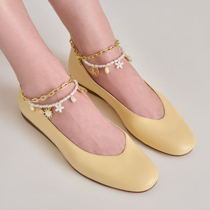 Dolce Vita Baiden Warm Natural Leather Ballet Flats